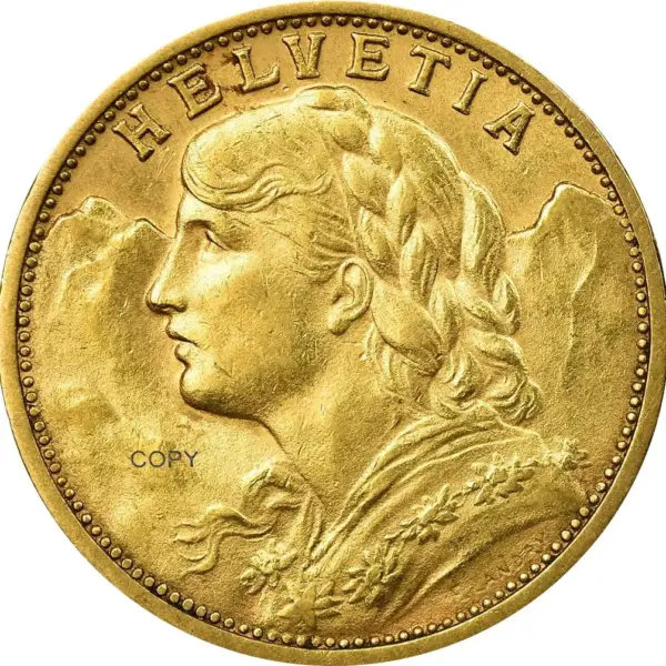 Swiss 1904 Gold 20 Francs Commemorative Coin - Image 2