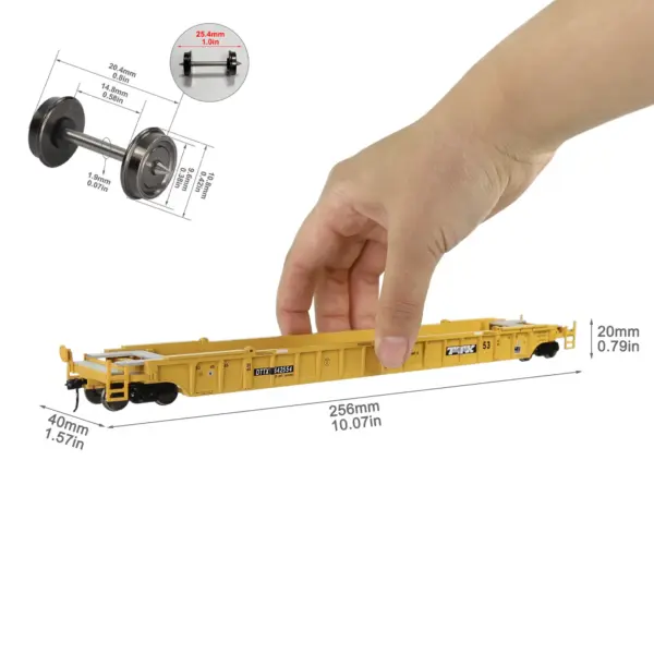 HO Scale 1:87 Well Car with Container Set - Image 3