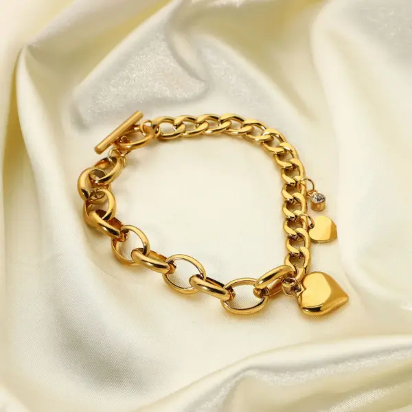 Chunky Stainless Steel Cuban Chain Bracelet - Image 5