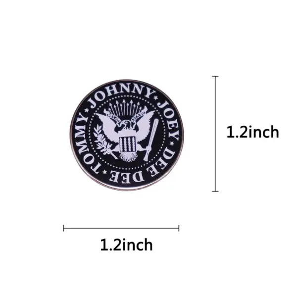 Ramones Band Enamel Pin Brooch Music Badge - Image 2