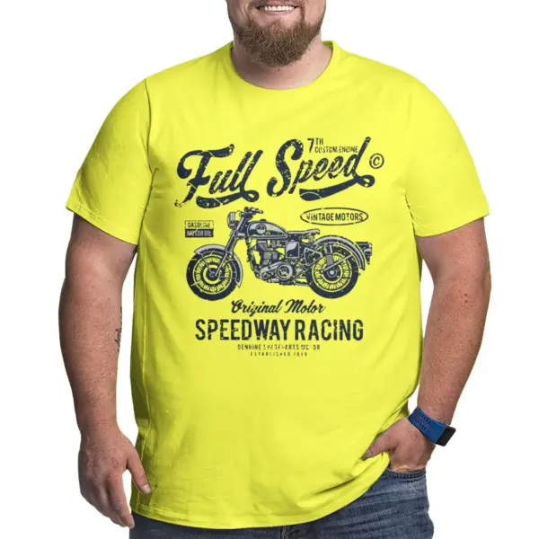 Men's 100% Cotton Racing T-Shirt Large to 6XL - Image 13