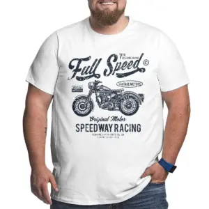 Men's 100% Cotton Racing T-Shirt Large to 6XL