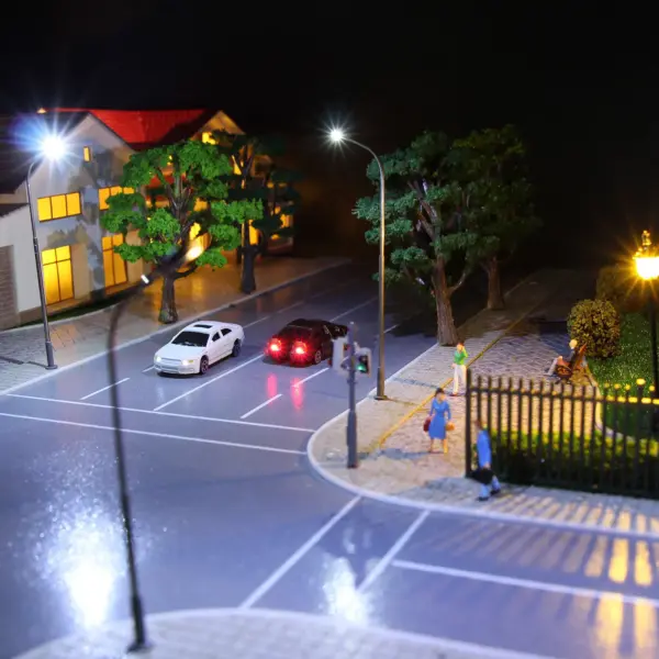 12pcs N Scale Lighted Model Cars Set - Image 6