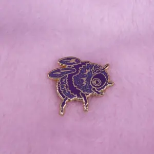 Purple Glitter Bee Brooch Pin for Collectors
