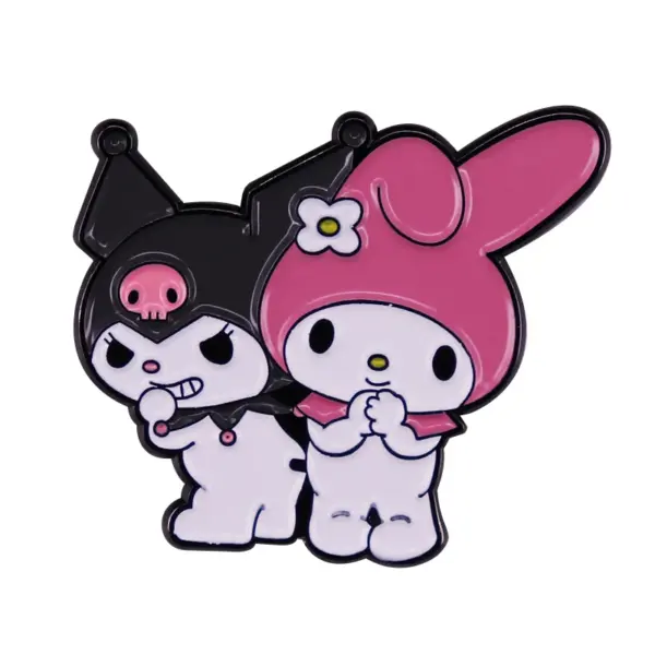 Kawaii Kur0mi Bunny Rabbit Enamel Brooch - Image 5