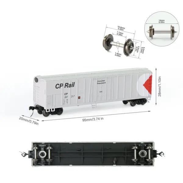 N Scale Evemodel 50ft Steel Reefer Cars Pack of 3 - Image 4