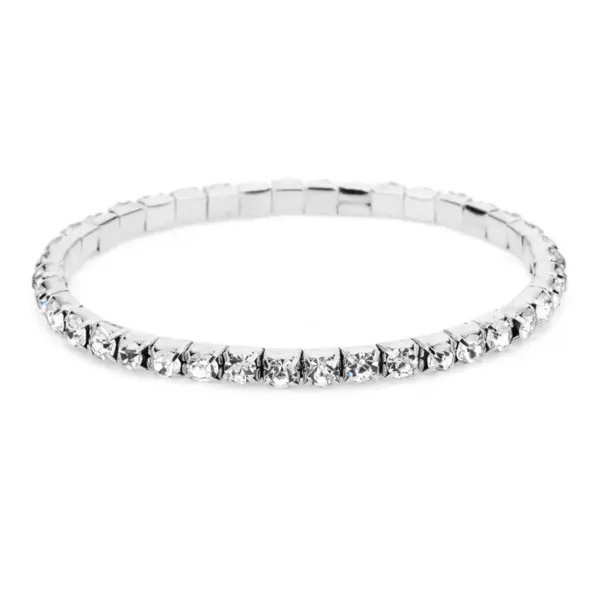 Adjustable Silver Crystal Anklet for Women - Image 3