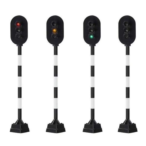10pcs OO HO Scale 1:75 LED Crossing Signals - Image 2