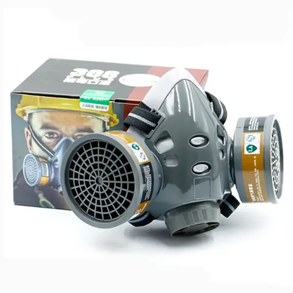 Dual Filter Half Face Respirator Mask - Image 7