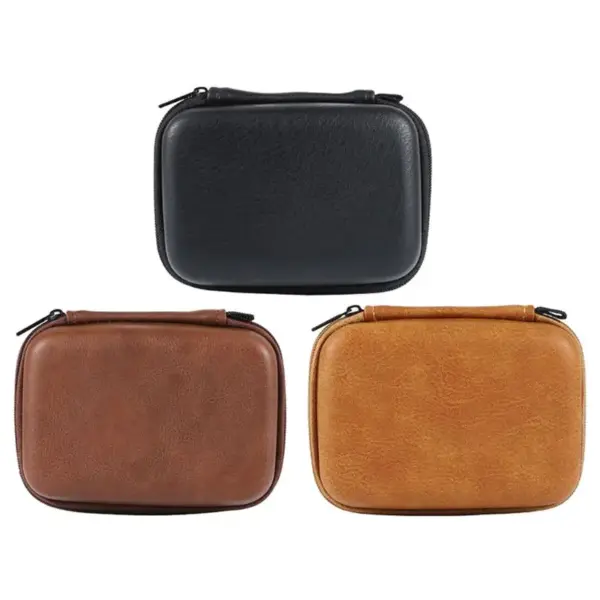 Leather Mini USB Cable Organizer Bag - Image 3