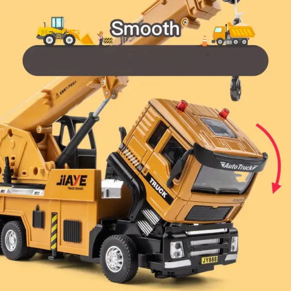 1:50 Alloy Pull Back Engineering Crane Model - Image 4