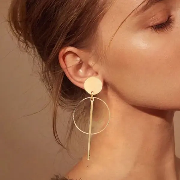 Korean Black Acrylic Drop Earrings for Elegance - Image 9