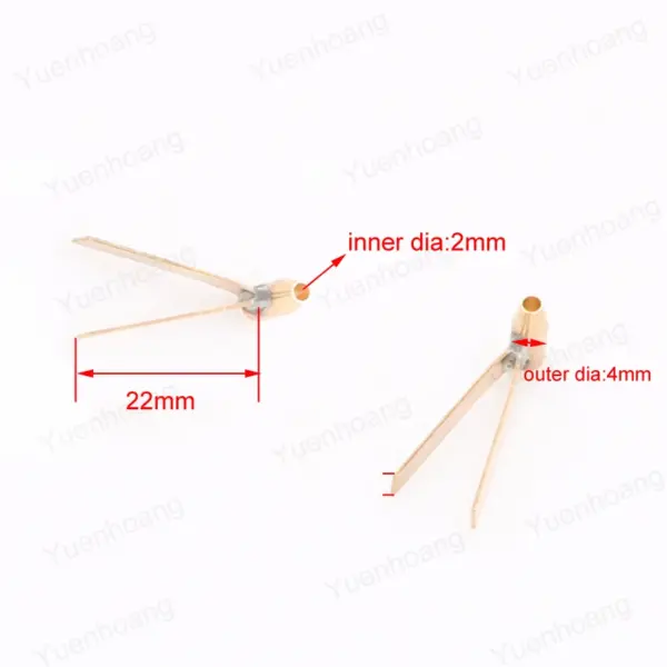 2pcs Brass Shaft Bracket for RC Boats 1:200 1:350 - Image 2