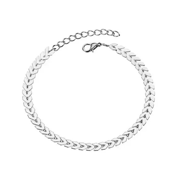 Adjustable Silver Crystal Anklet for Women - Image 8