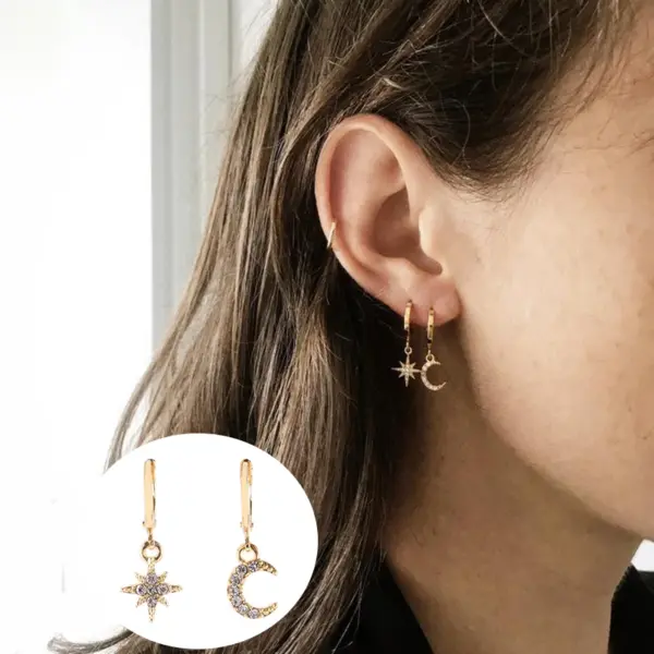 Crystal Flower Stud Earrings for Women - Image 19