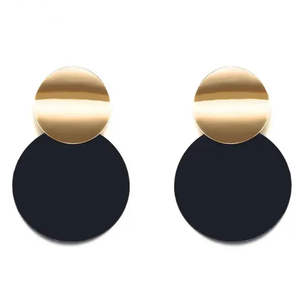 Korean Black Acrylic Drop Earrings for Elegance - Image 16