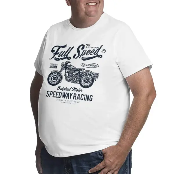 Men's 100% Cotton Racing T-Shirt Large to 6XL - Image 2