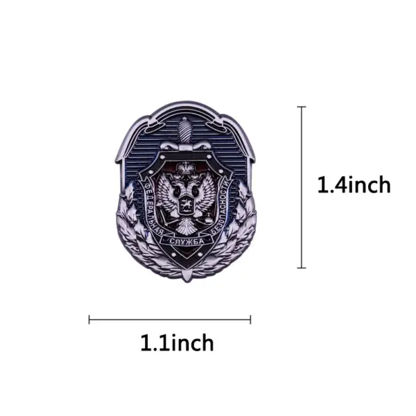 Soviet KGB Crest Enamel Pin Badge - Image 3