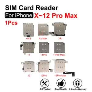 iPhone SIM Card Tray Flex Cable Replacement for Models X to 12 Pro Max