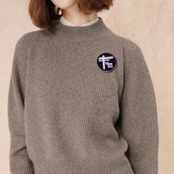 Indochine Enamel Pin Badge Round Metal Brooch - Image 5