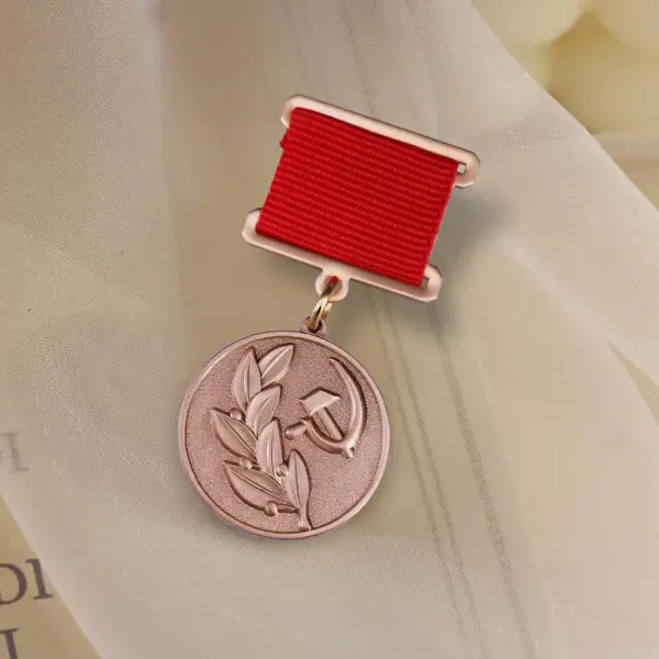 Soviet Union Gold Award Medal with Ribbon - Image 4