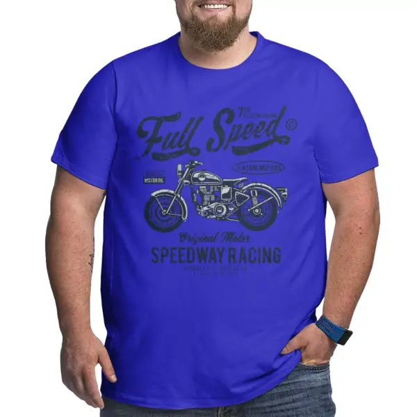 Men's 100% Cotton Racing T-Shirt Large to 6XL - Image 9