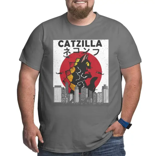 Vintage Catzilla Japanese Sunset Cat T-Shirt - Image 6