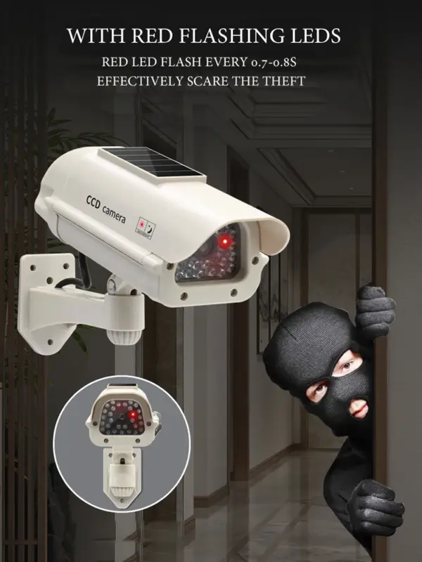 Solar Powered Dummy Security Camera With LED - Image 3