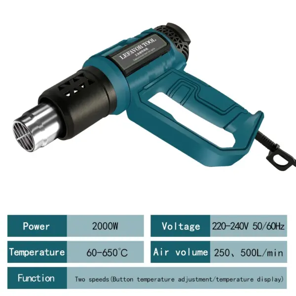 2000W Digital Hot Air Gun with Thermoregulator - Image 2