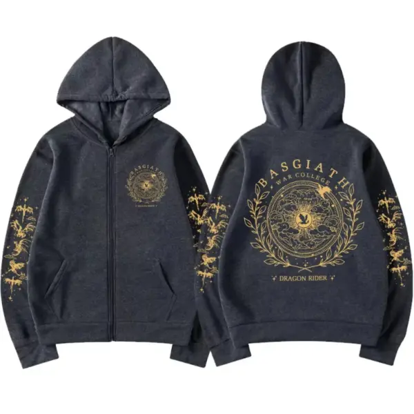 Harajuku Dragon Rider Zip Hoodie Men Women - Image 5