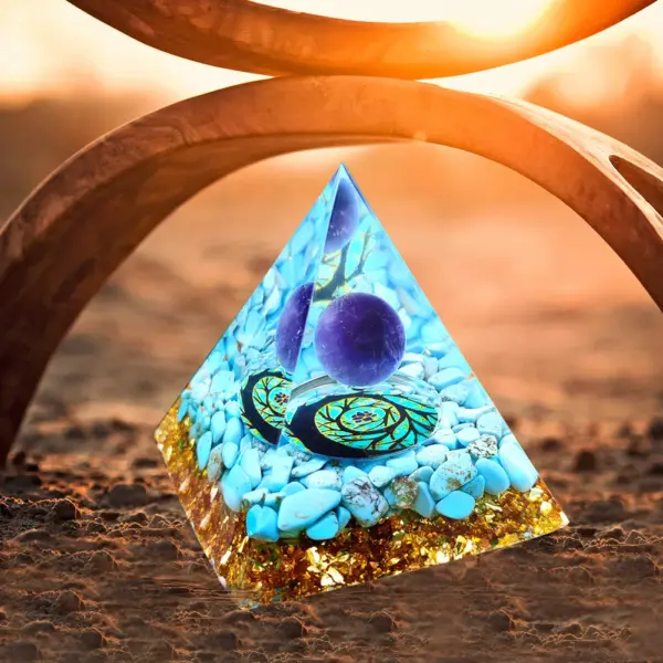 5cm Natural Stone Orgonite Pyramid Crystal - Image 5
