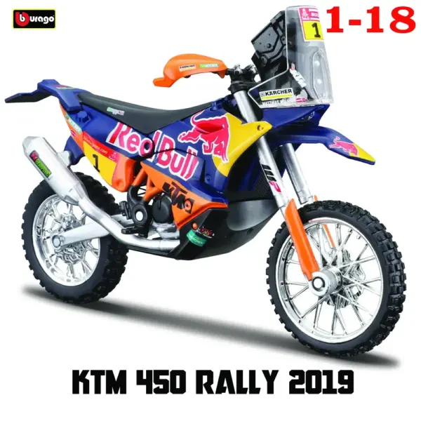 Bburago 1:18 KTM 450 Rally Diecast Model - Image 22