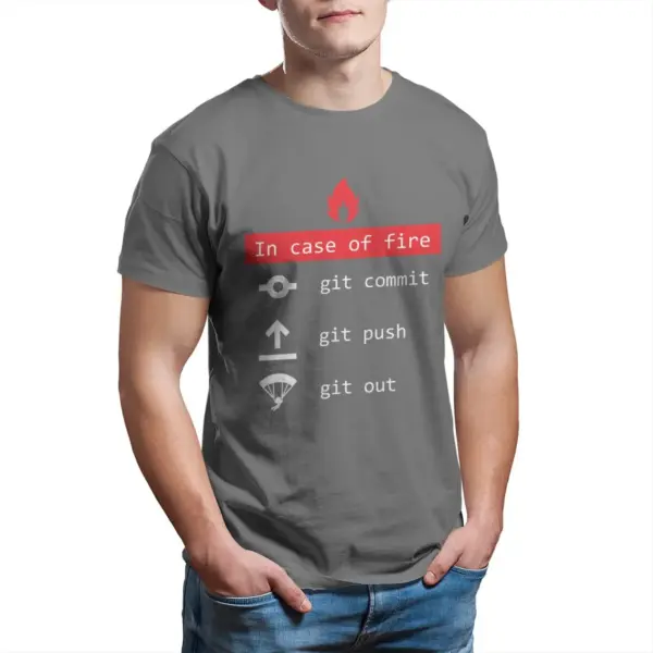 In Case Of Fire Programmer T-Shirt for Men - Image 7