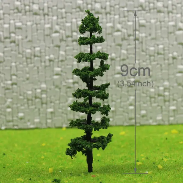 80pcs HO OO Scale Green Trees 1:87 Model Scenery - Image 6