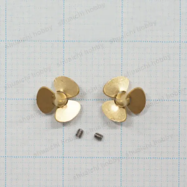 3-Blade Brass Propeller for RC Boats 1mm - Image 5