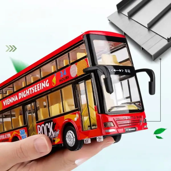 Alloy 1/36 Scale Double-Deck Bus Model - Image 3