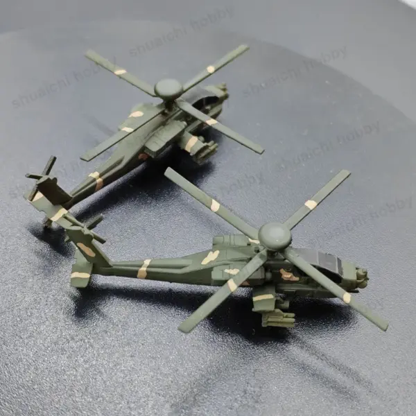 2PCS AH-64 Helicopter Models 1/400 1/350 Scale - Image 3