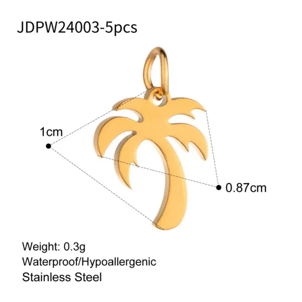 5 Pcs Stainless Steel Star Pendant Charms - Image 28