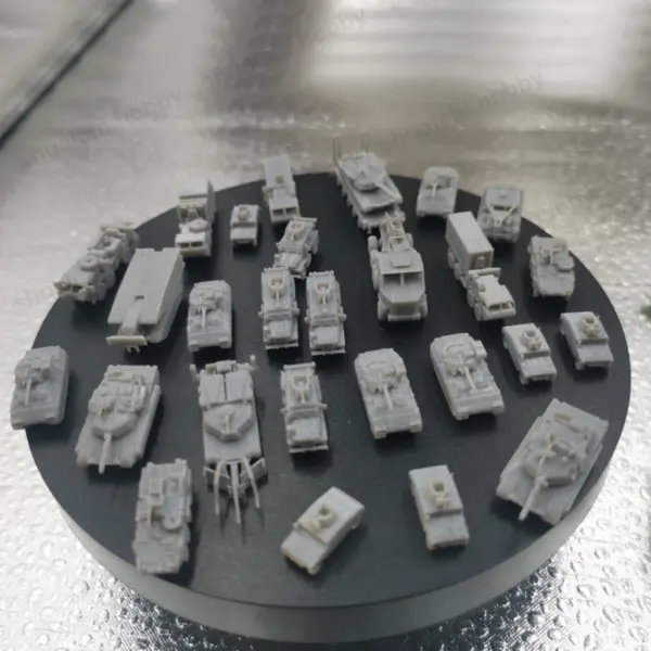 1Set 1/350 Scale Uncolored Military Vehicle Kit - Image 3