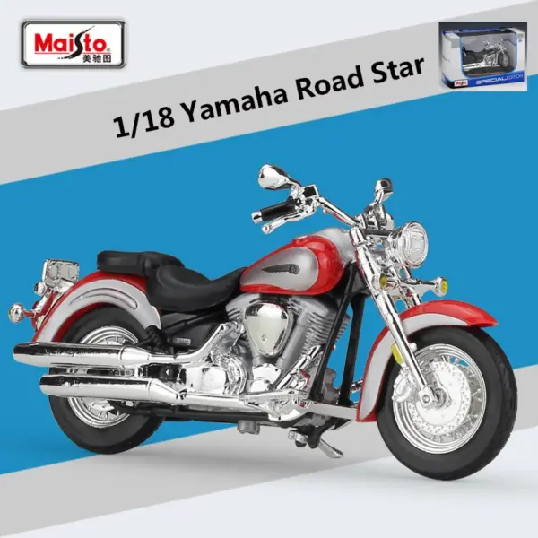 Maisto 1:18 Yamaha Road Star Motorcycle Model - Image 7