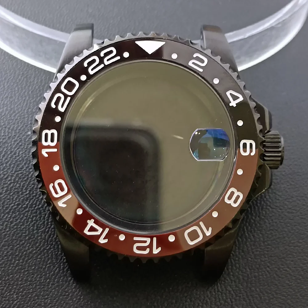NH35 GMT Steel Watch Case 40.5mm Silver 47 NH35 GMT Steel Watch Case 40.5mm Silver - Image 47