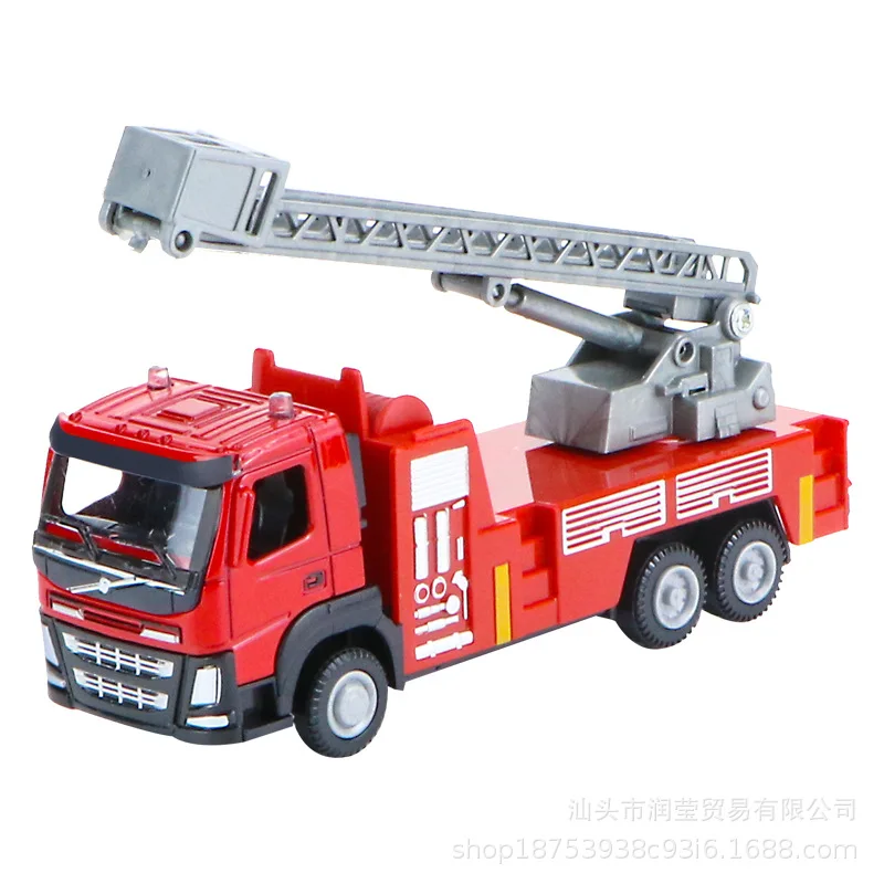 Diecast Alloy 1/50 Scale Fire Truck Model 3 Diecast Alloy 1/50 Scale Fire Truck Model - Image 3