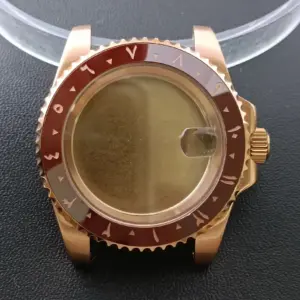 NH35 GMT Steel Watch Case 40.5mm Silver 163 S061a21159e8e486f8ccb5144319fc9f02