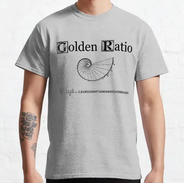 Golden Ratio Nautilus Graphic T-Shirt for Men - Image 8