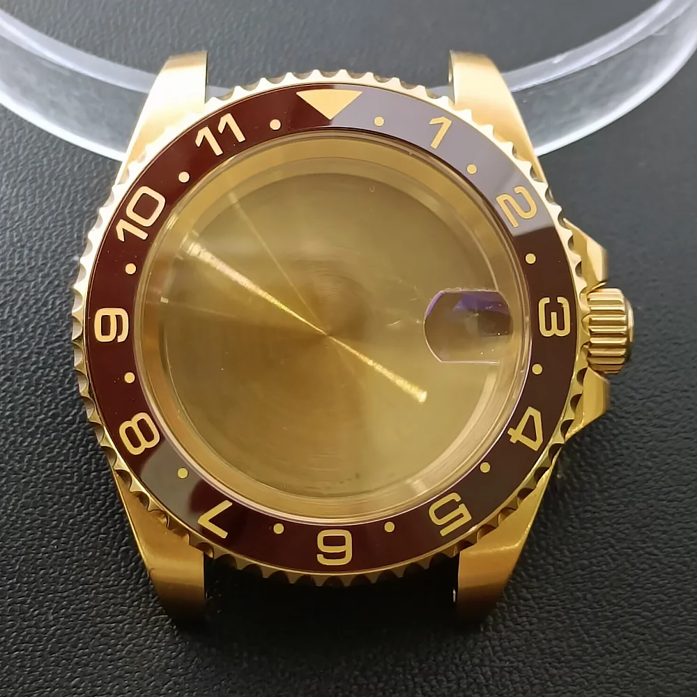 NH35 GMT Steel Watch Case 40.5mm Silver 21 NH35 GMT Steel Watch Case 40.5mm Silver - Image 21