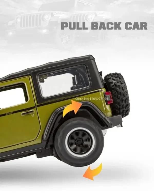 1/32 Wrangler Rubicon Alloy Diecast Model Car - Image 4