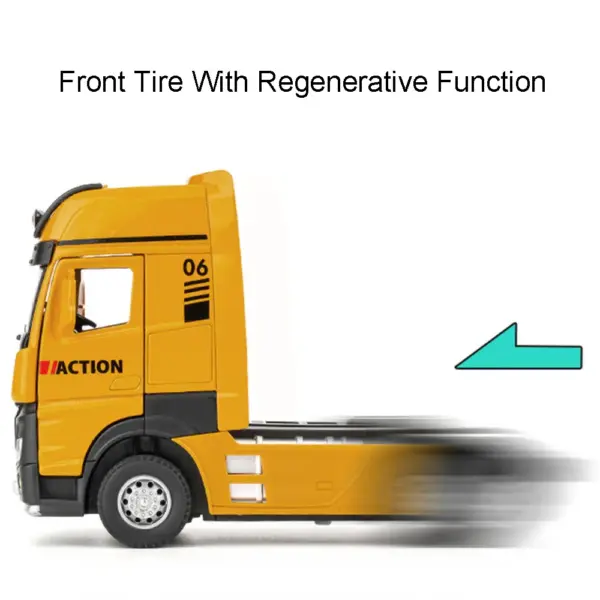 1:50 Scale Yellow Dump Truck Model Toy - Image 5