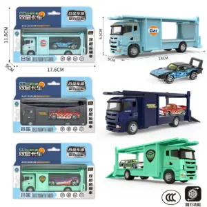1:64 Alloy Diecast Double Decker Container Truck 35 S075ae6933c2644838097f5fc6893e2c2q