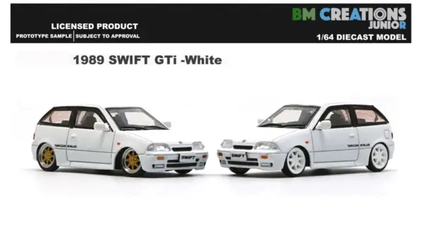 1/64 Scale Suzuki Swift GTi White Diecast Model - Image 2