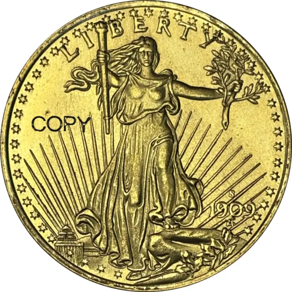 20 Twenty Coin Saint Gaudens Commemorative Replica - Image 5